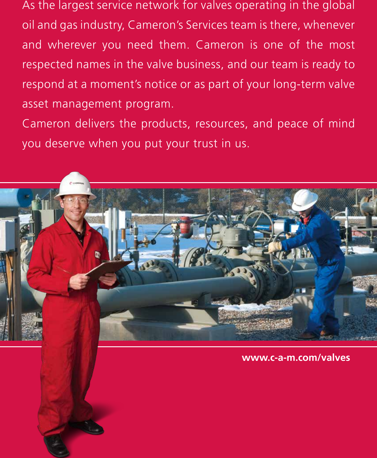 Page 2 of 12 - Services For Valves & Actuation Brochure Camserv-valves-and-actuation