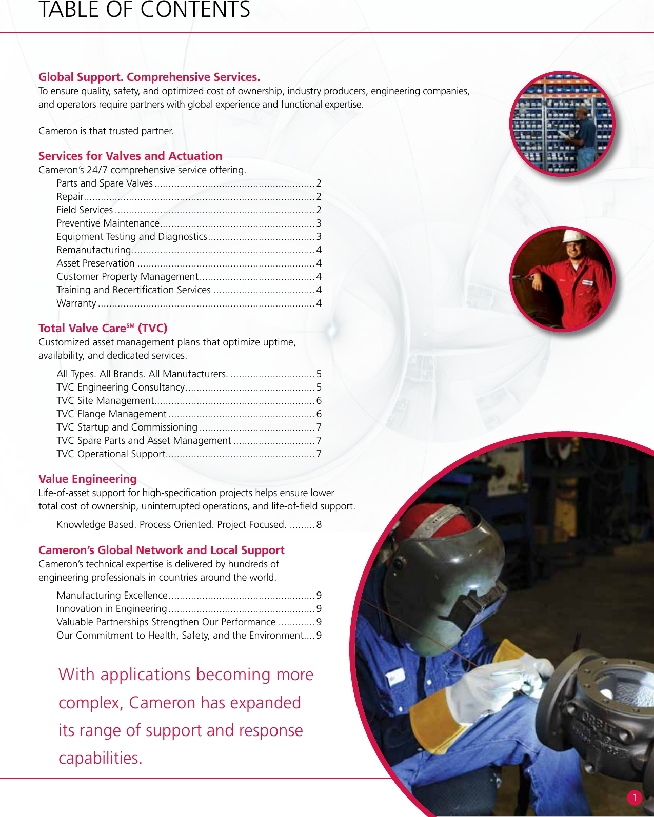 Page 3 of 12 - Services For Valves & Actuation Brochure Camserv-valves-and-actuation
