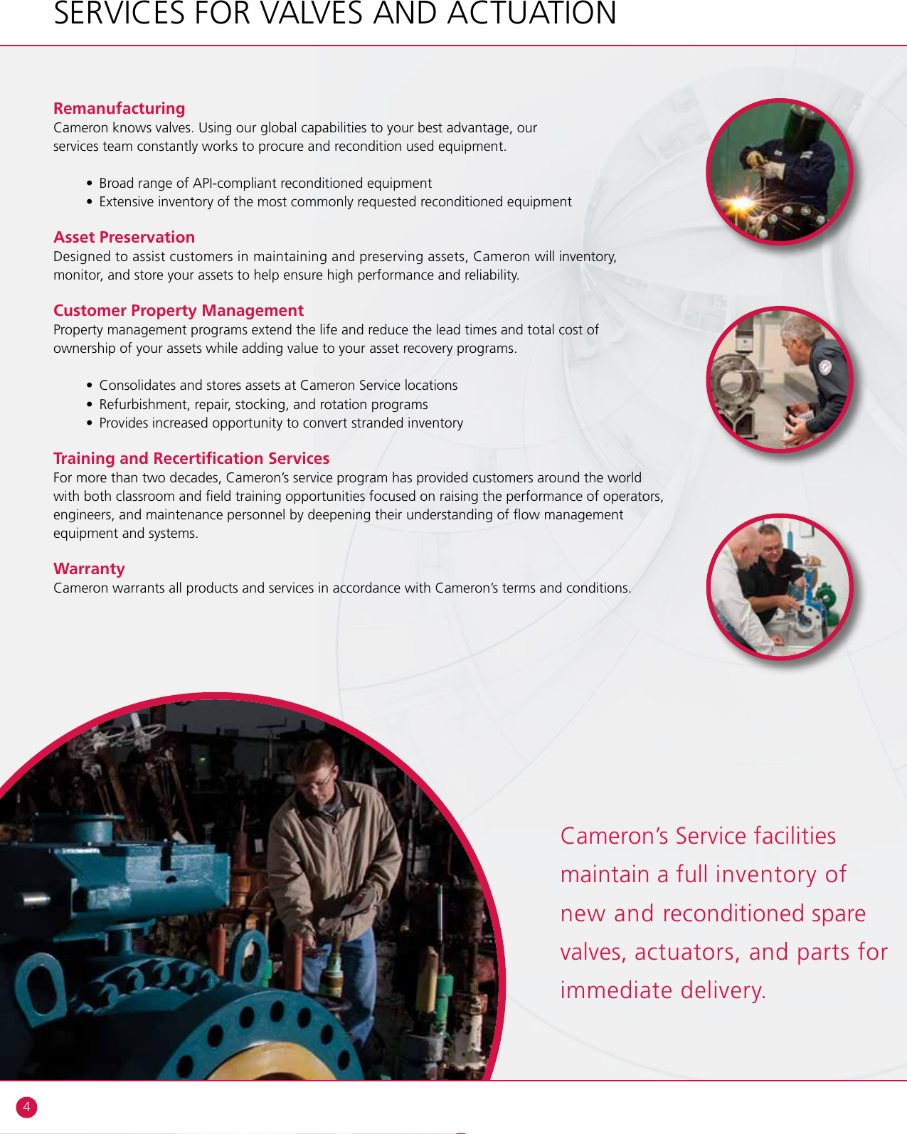 Page 6 of 12 - Services For Valves & Actuation Brochure Camserv-valves-and-actuation