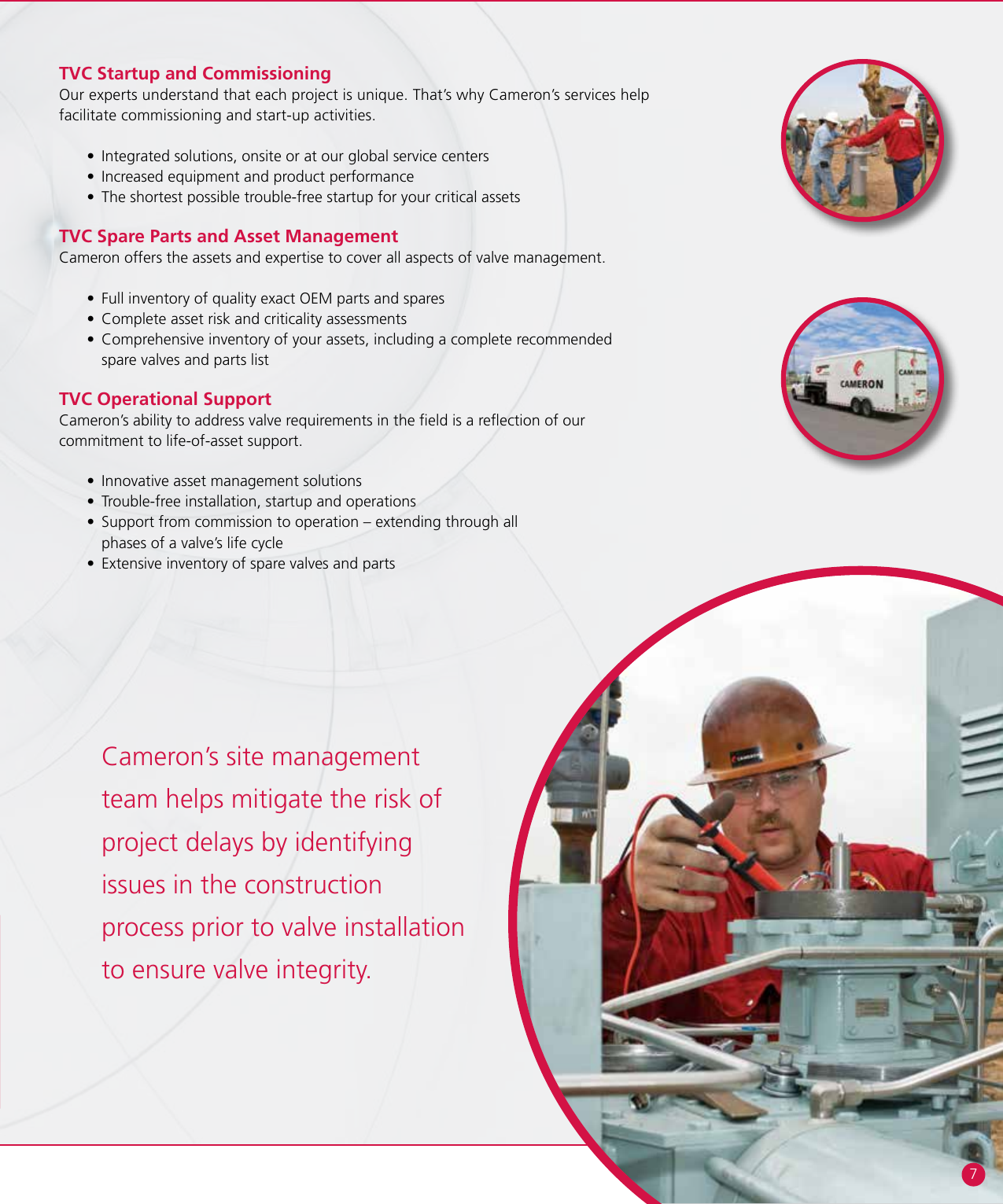 Page 9 of 12 - Services For Valves & Actuation Brochure Camserv-valves-and-actuation