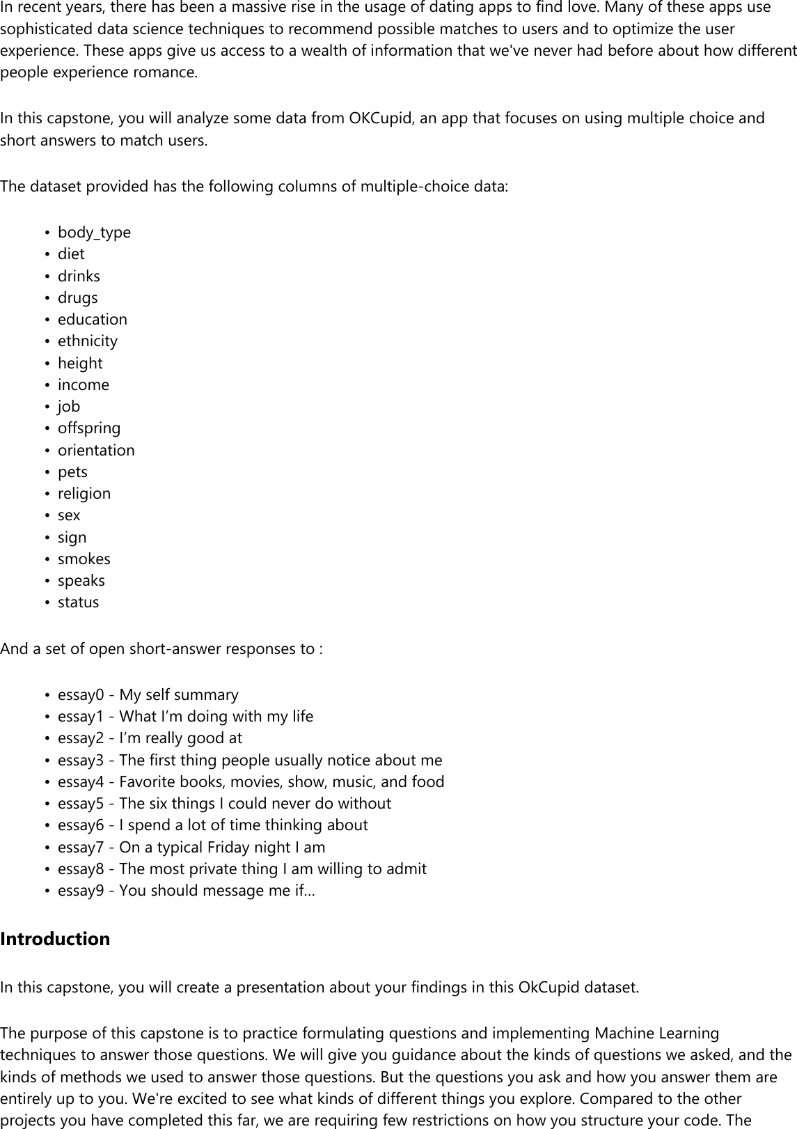 Page 1 of 6 - Capstone Instructions