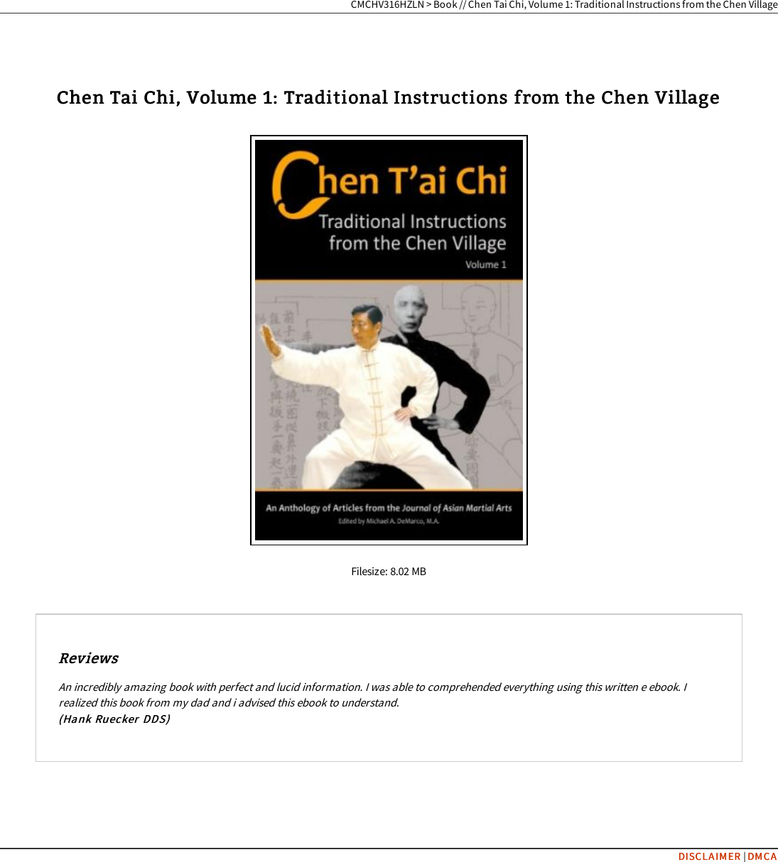 Page 1 of 4 - PDF / Chen Tai Chi, Volume 1: Traditional Instructions From The Village # TLHNB4WZQKP5 Chen-tai-chi-volume-1-traditional-instructions-f-1893765083