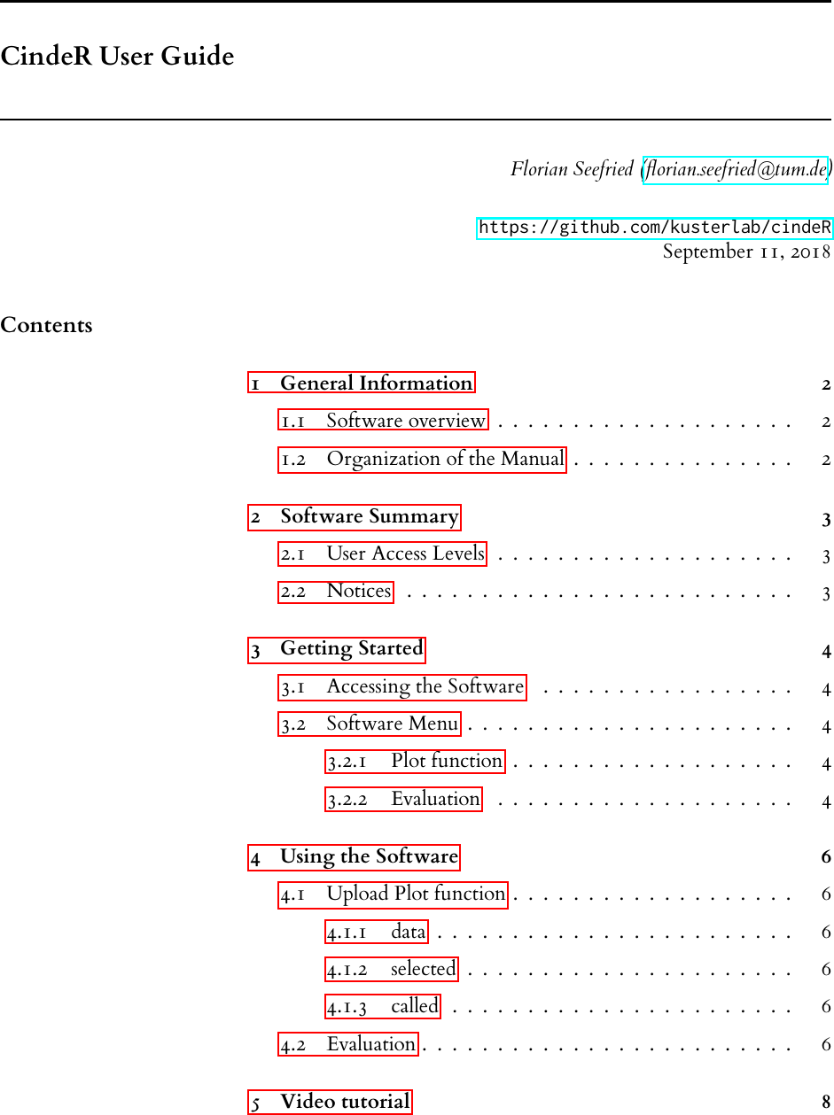 Page 1 of 8 - Cinde R Manual