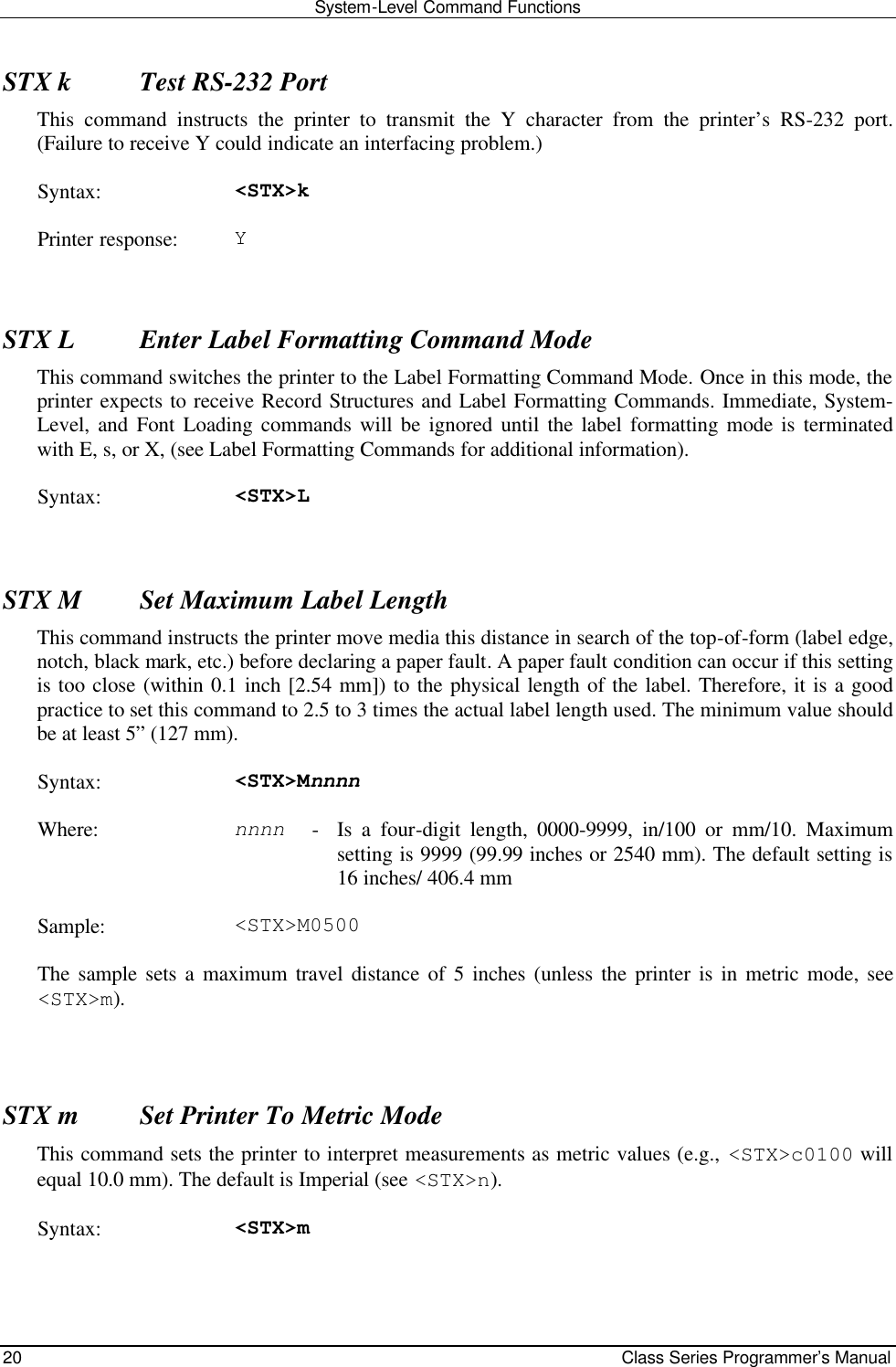 Class Series Pgrman 2316 01 Revc Class Series Programmers Manual C Programmers Manual C