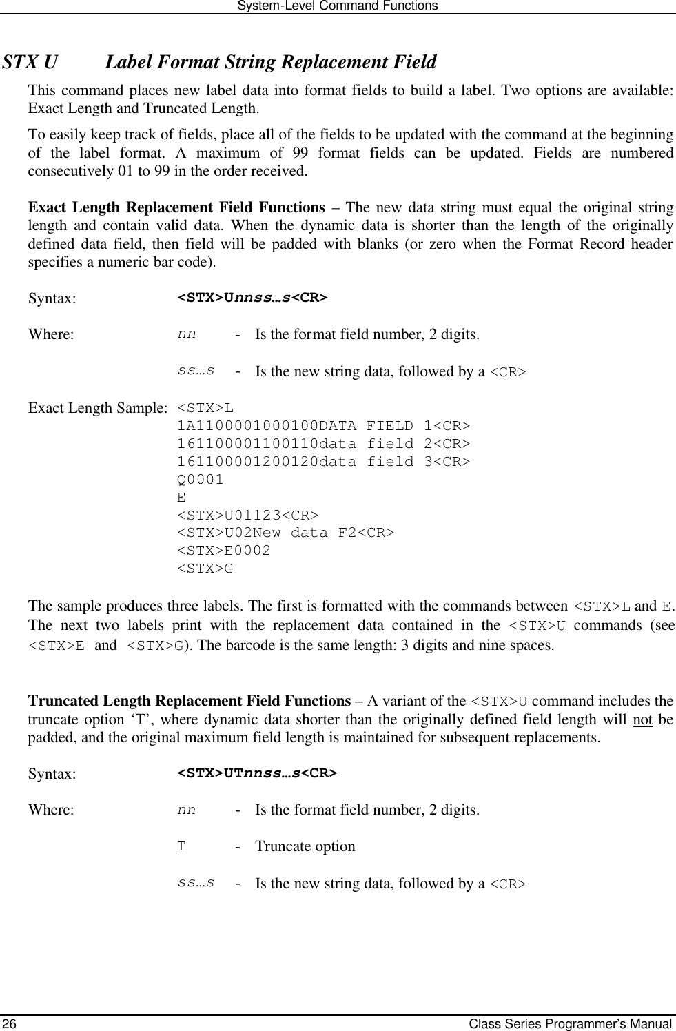 Class Series Pgrman 2316 01 Revc Class Series Programmers Manual C Programmers Manual C