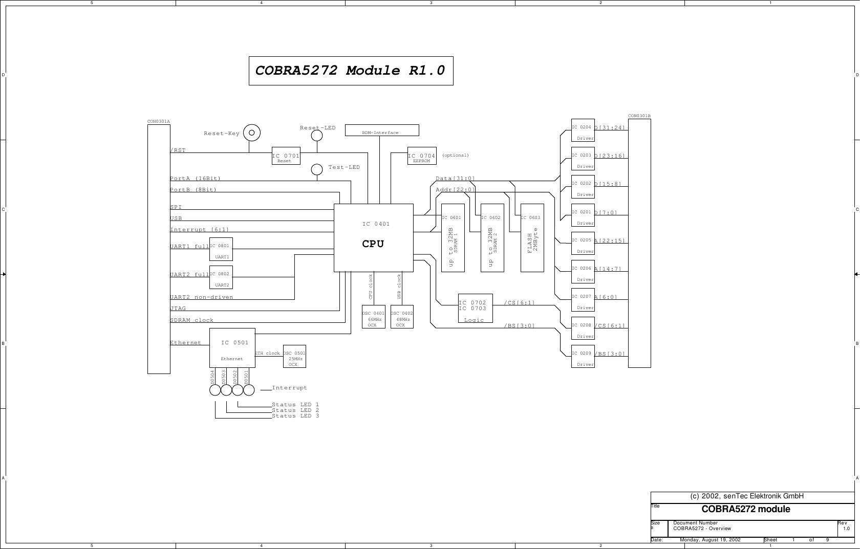 Page 1 of 9 - COBRA5272-Module Cobra5272-r1 0 Schematic 20020819