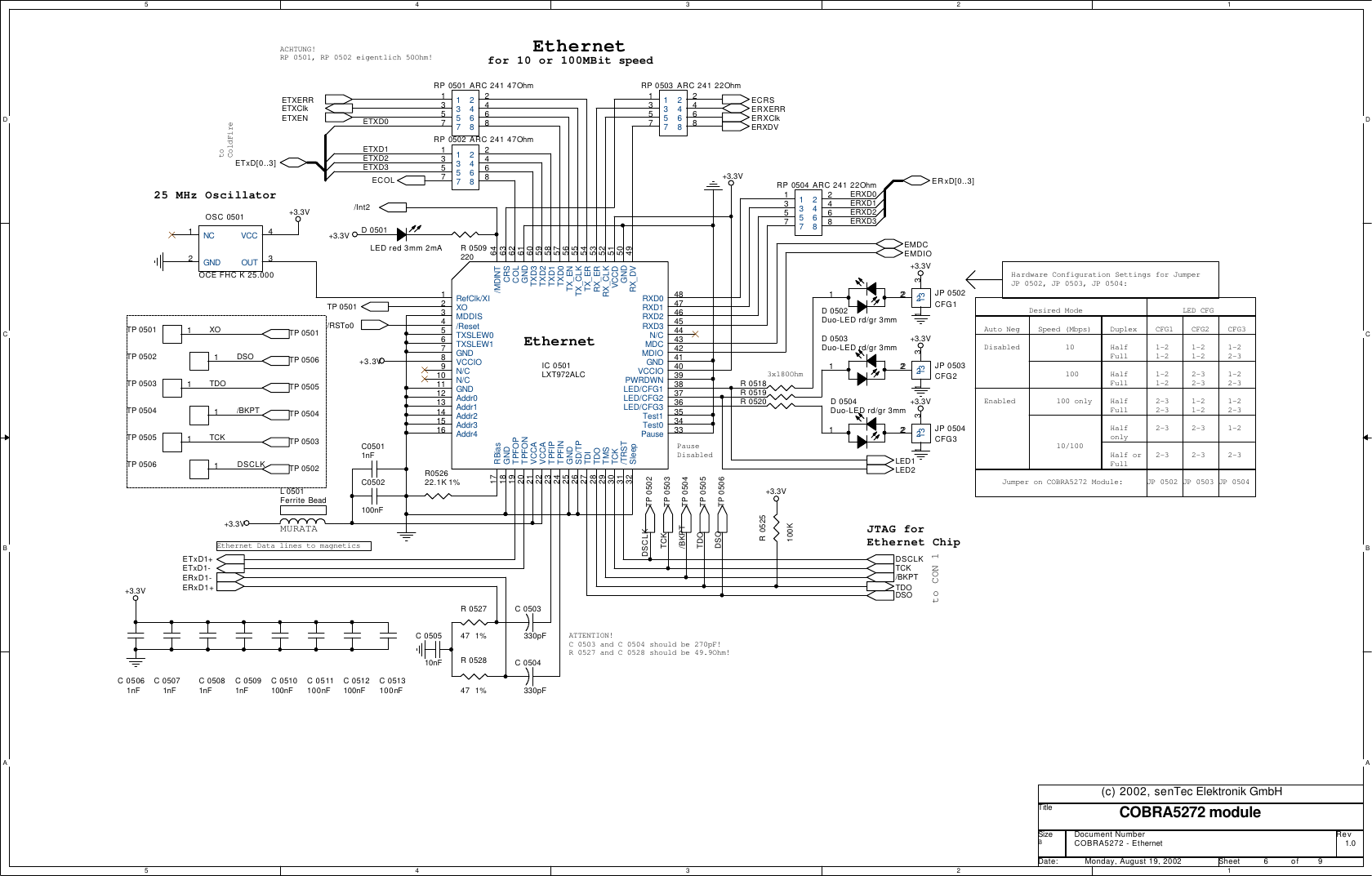 Page 6 of 9 - COBRA5272-Module Cobra5272-r1 0 Schematic 20020819