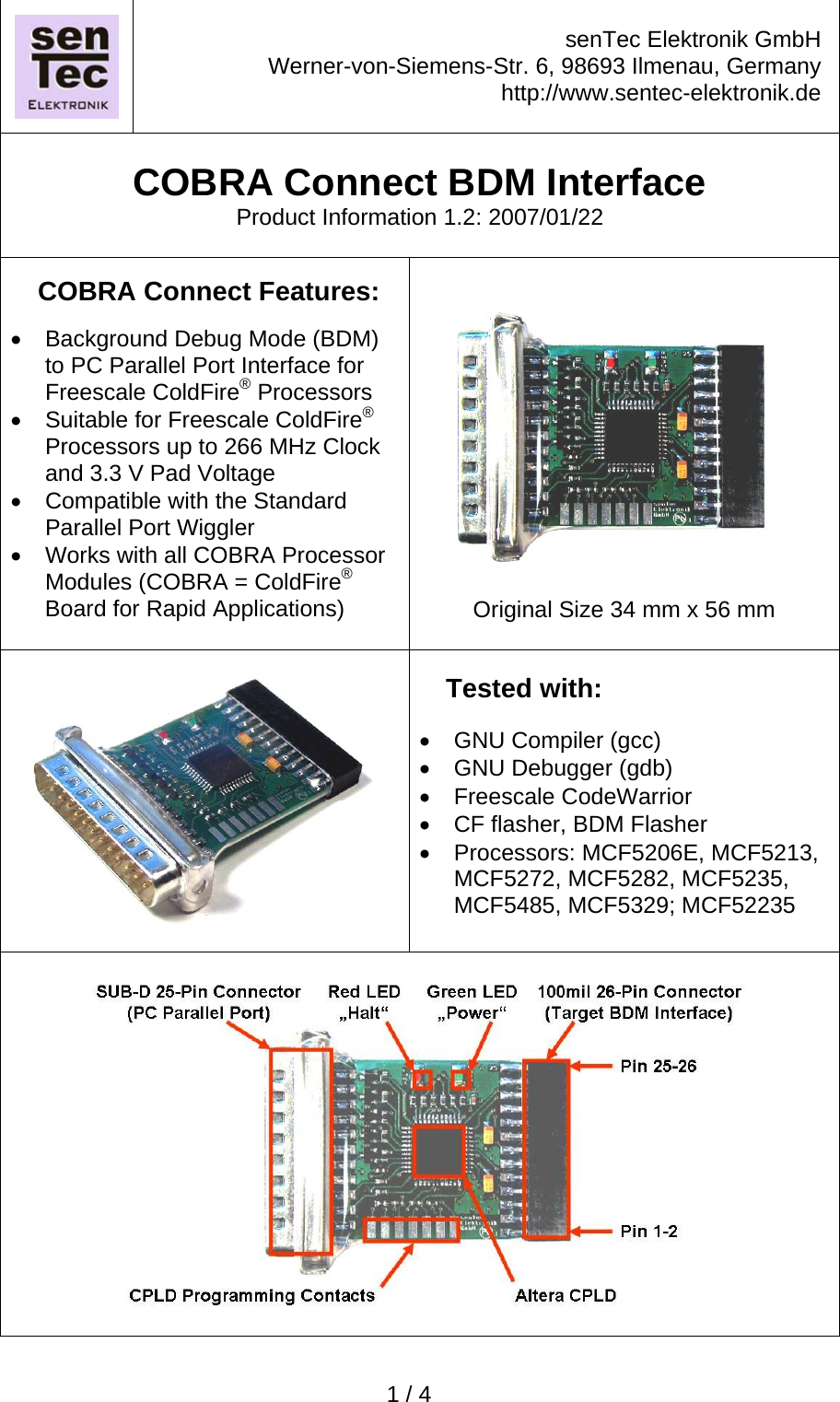 Page 1 of 4 - COBRA_Connect_Product_Information_20070113 Cobraconnect Product Information