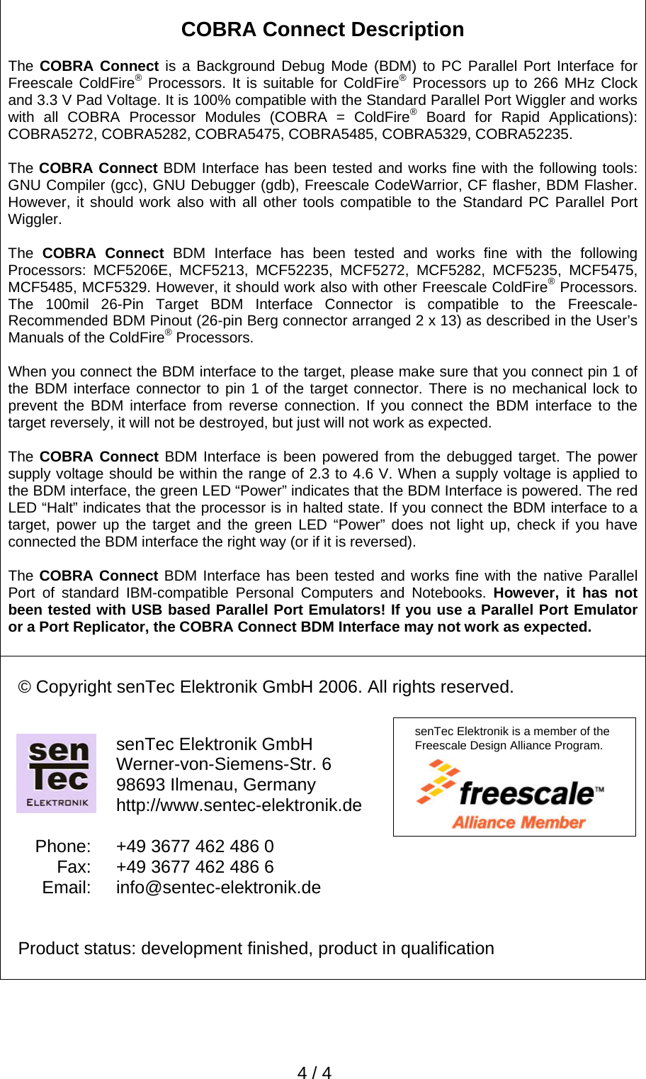 Page 4 of 4 - COBRA_Connect_Product_Information_20070113 Cobraconnect Product Information