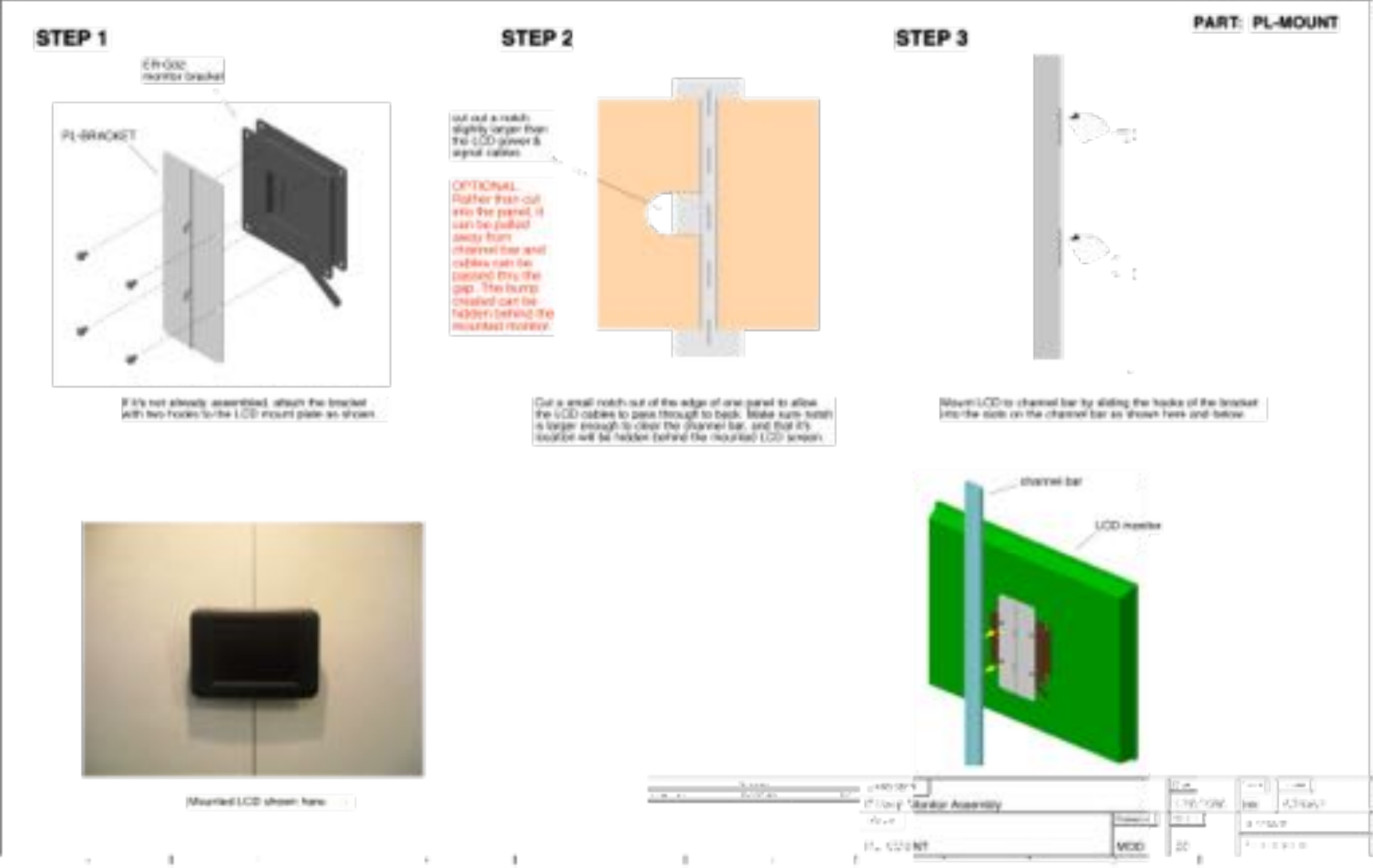 Commuter display monitor mount setup instructions