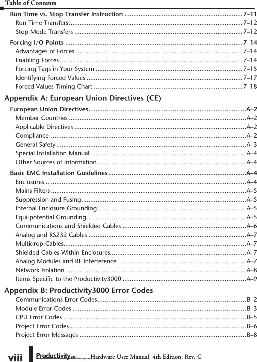 Page 8 of 8 - TOC Table Of Contents