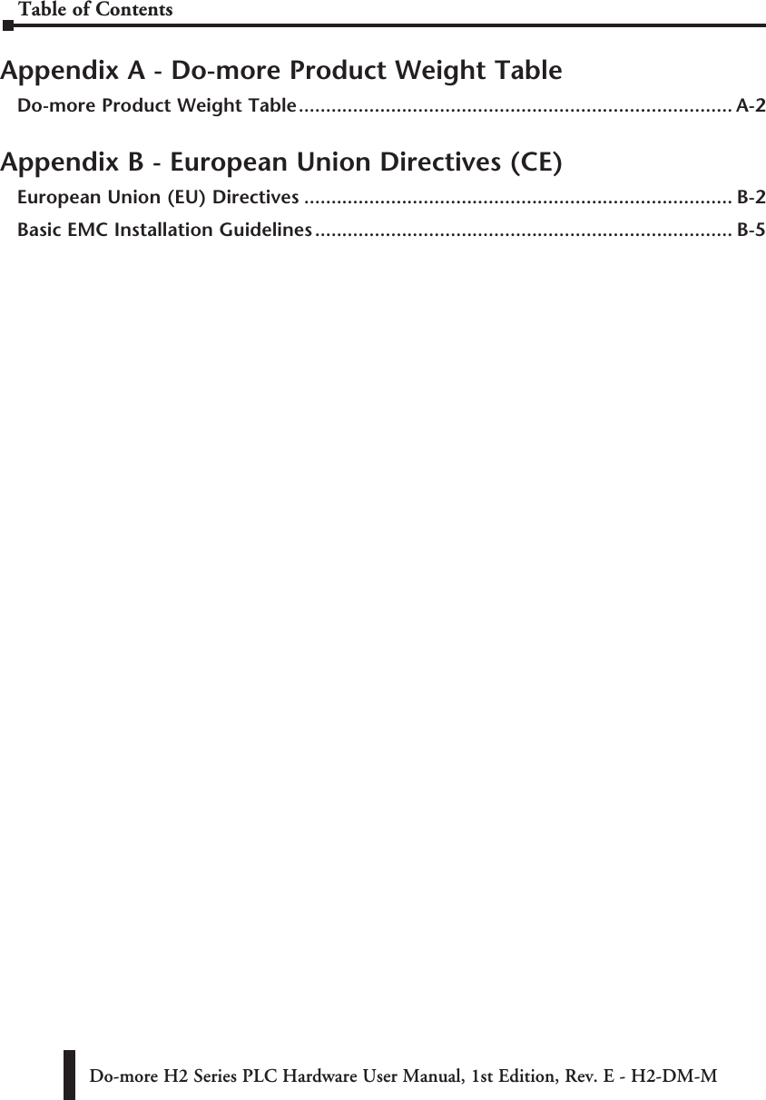 Page 8 of 8 - Table Of Contents