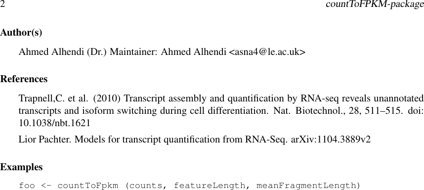 Page 2 of 3 - Count To FPKM-manual