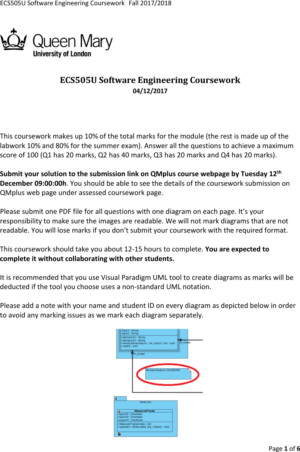 Page 1 of 6 - Coursework Instructions V16