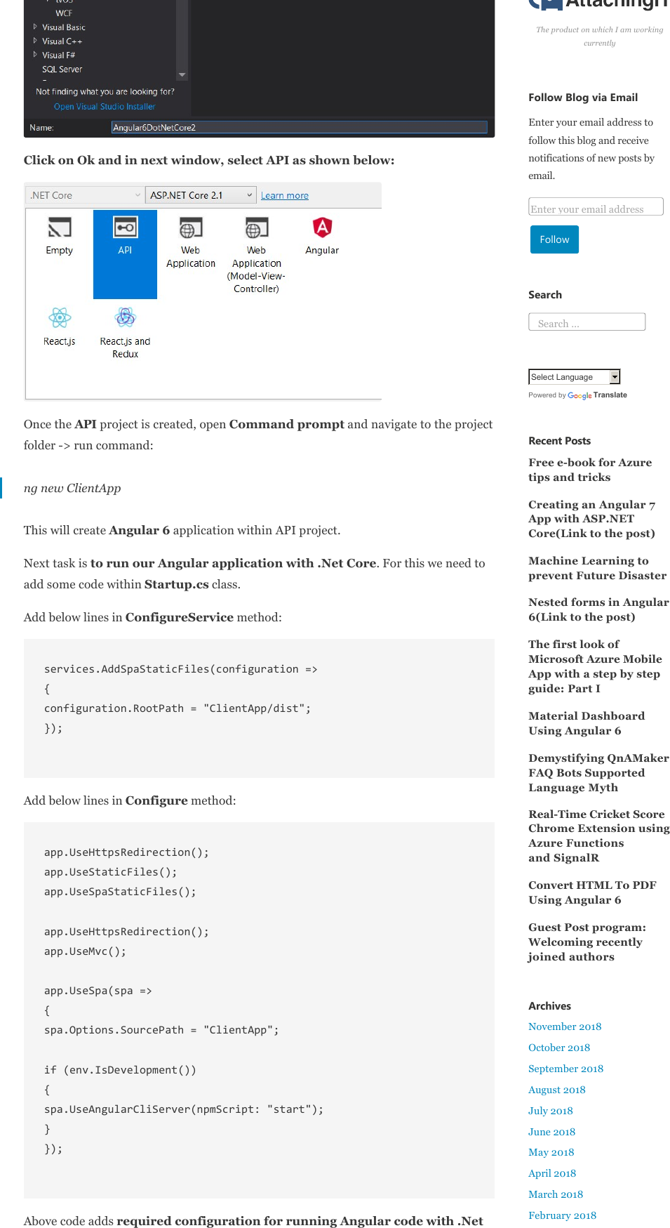 Page 2 of 12 - Create An Application With Angular 6 And .Net Core: Step By Guide – Neel Bhatt Core