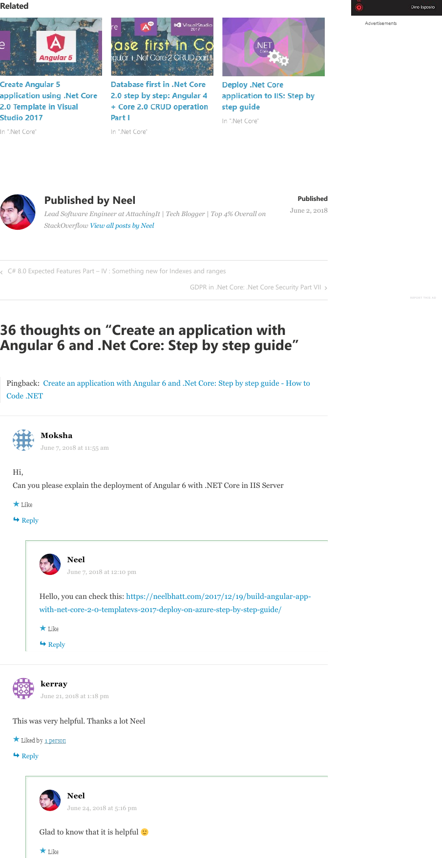 Page 6 of 12 - Create An Application With Angular 6 And .Net Core: Step By Guide – Neel Bhatt Core