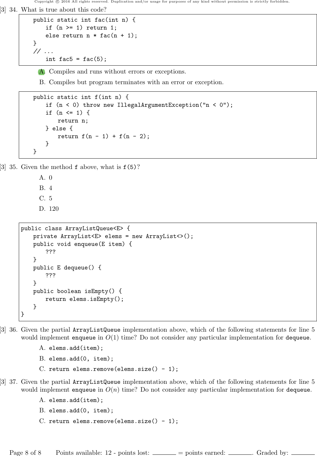 Page 9 of 9 - Cs1331--exam-study-guide