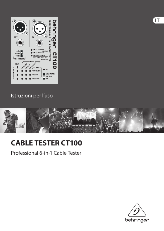 Page 1 of 11 - CABLE ER CT100 Behringer User Manual (Italian) M It