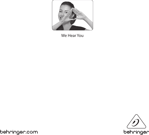 Page 11 of 11 - CABLE ER CT100 Behringer User Manual (Italian) M It