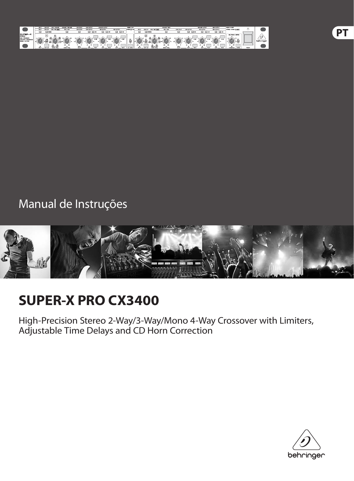 Page 1 of 12 - SUPER-X PRO CX3400 Behringer User Manual (Portuguese) P0100 M Pt
