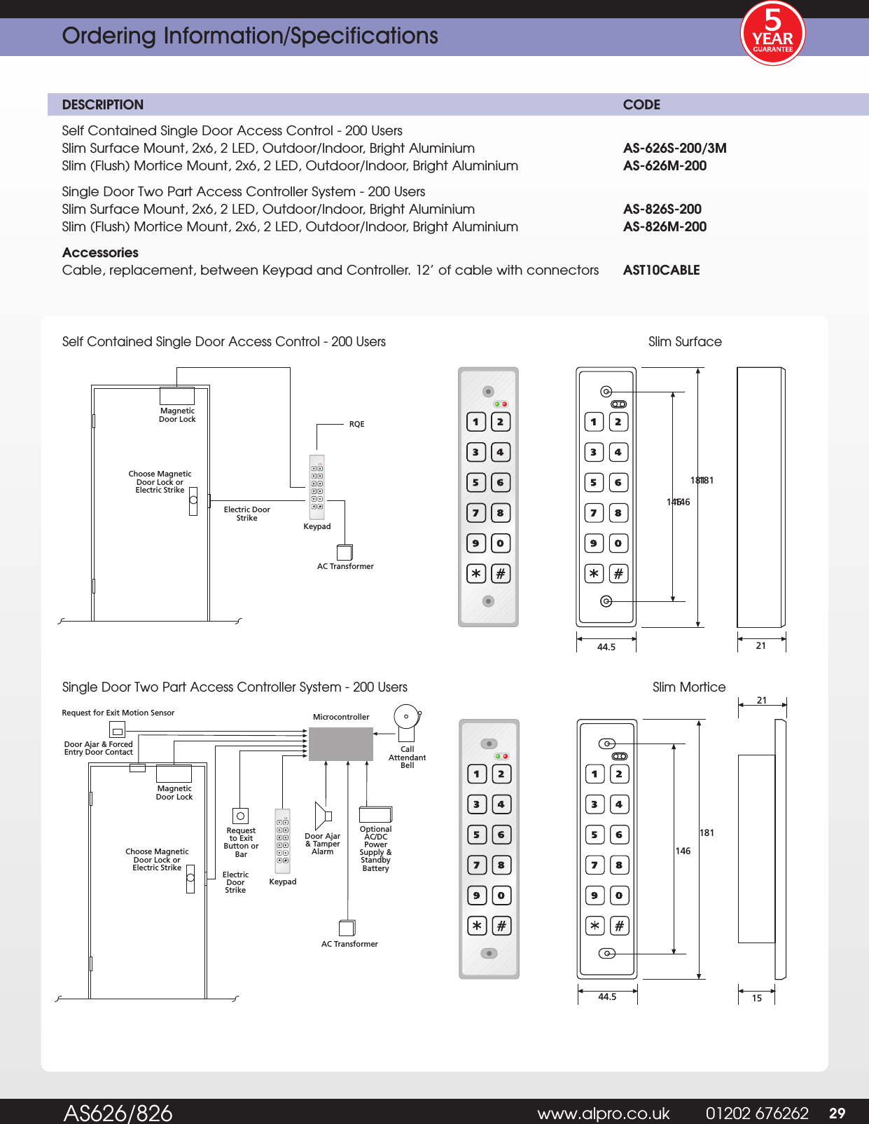 Page 2 of 2 - Av School Offer.05 Data Sheets As626_waterproof Keypads As626 Waterproof