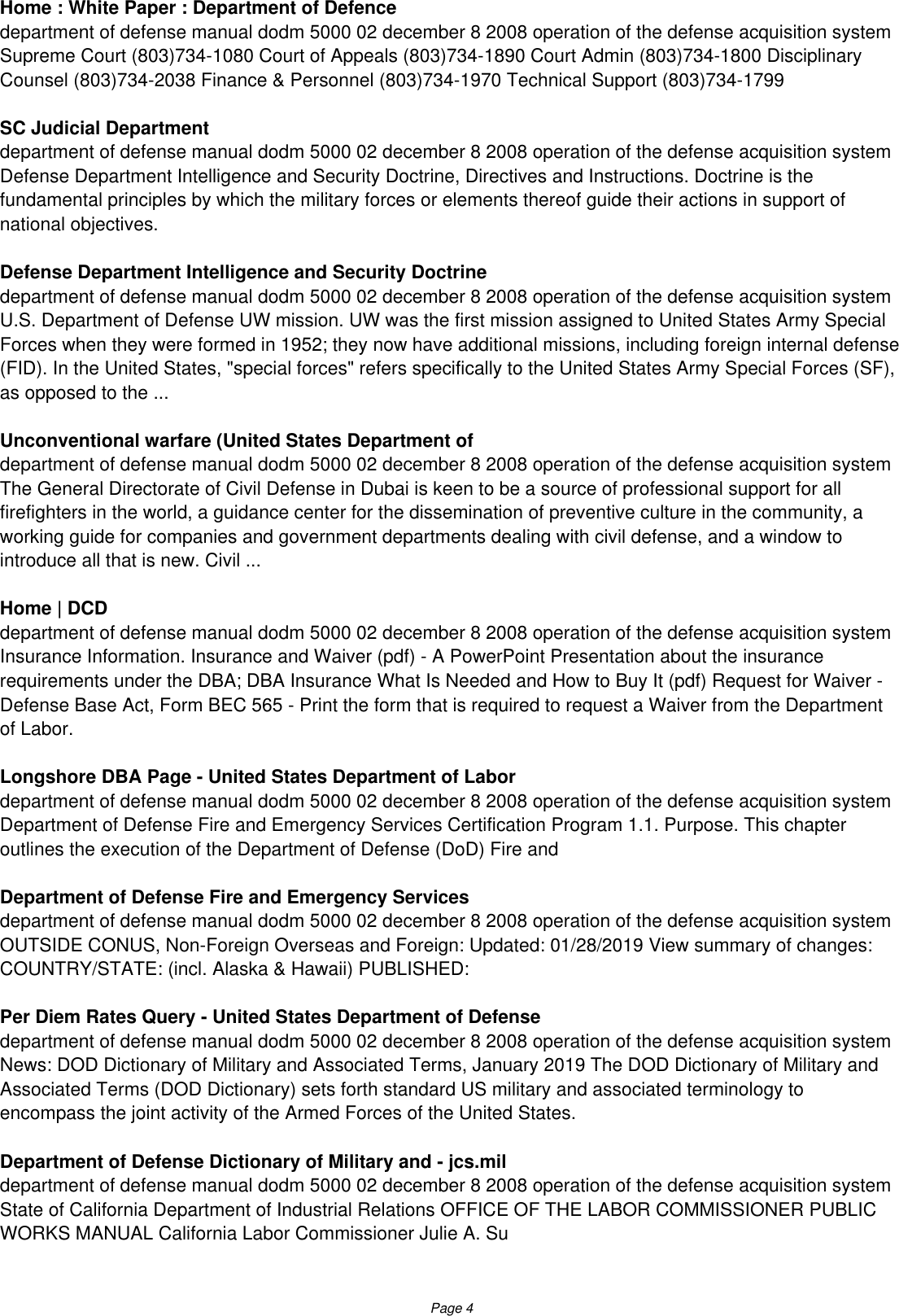 Page 4 of 8 - Department Of Defense Manual Dodm 5000 02 December 8 2008 Operation The Acquisition System
