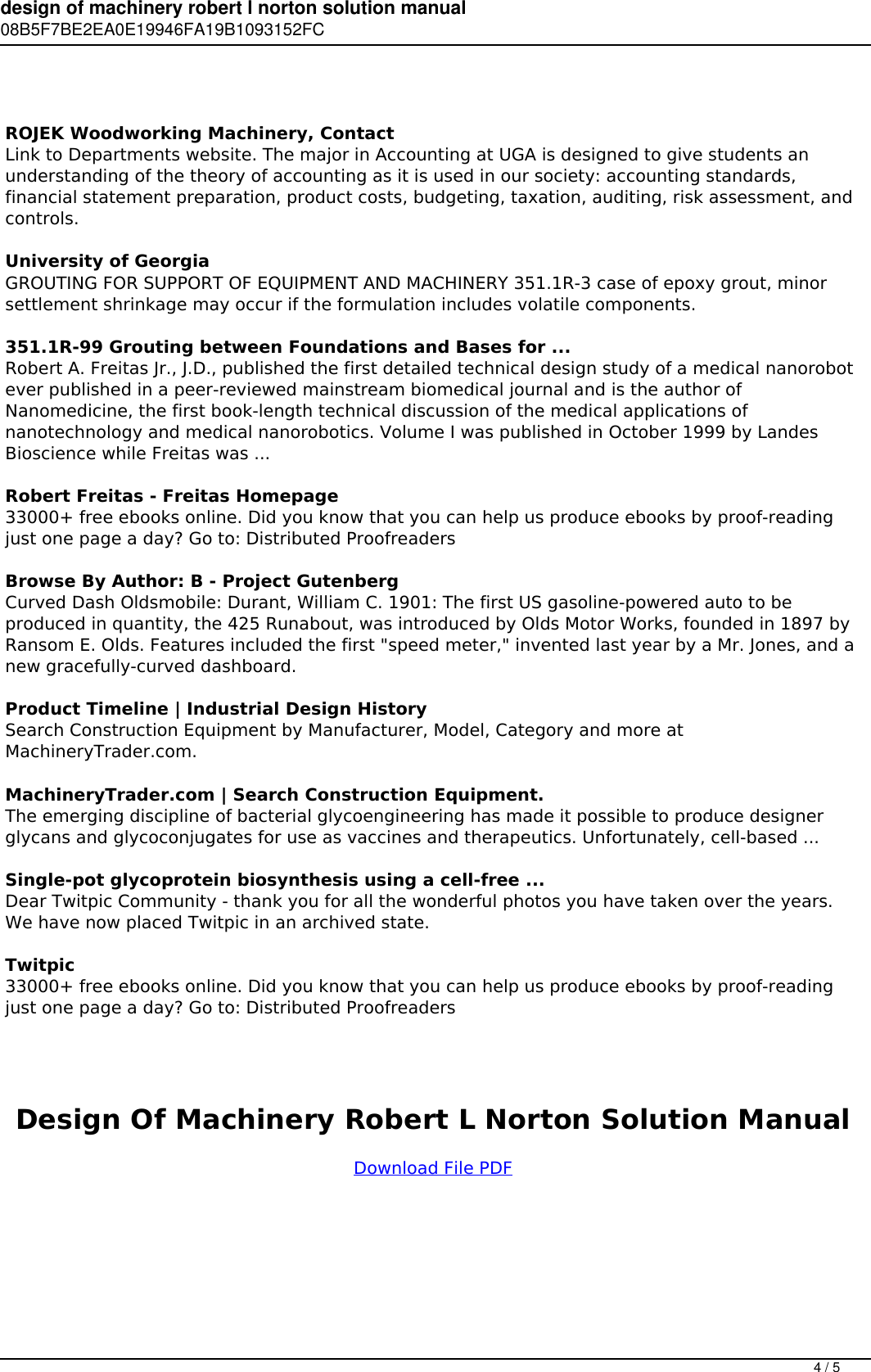 Page 4 of 5 - Design Of Machinery Robert L Norton Solution Manual