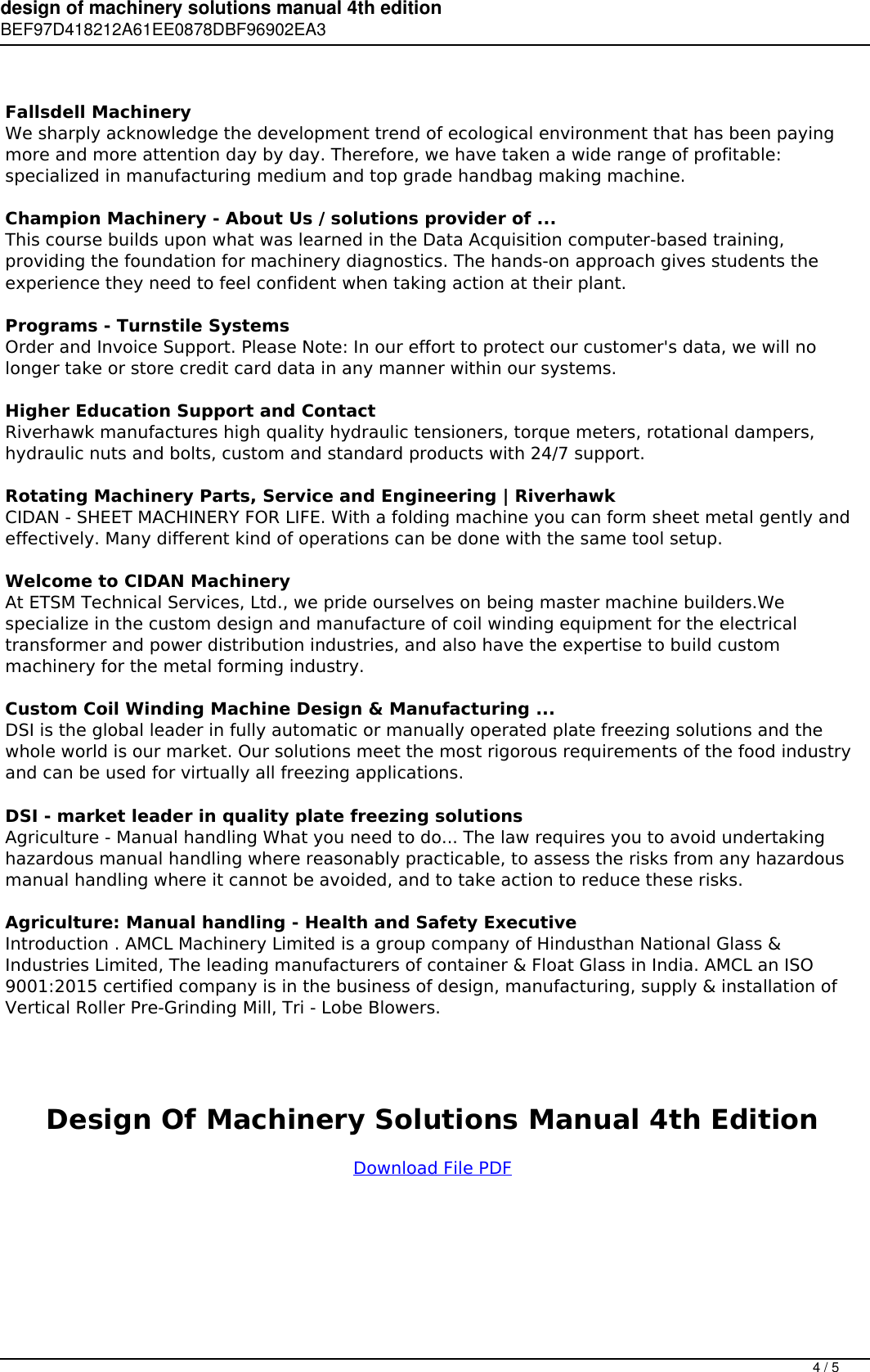 Designofmachinerysolutionsmanual4thedition.761680926 User Guide Page 4 