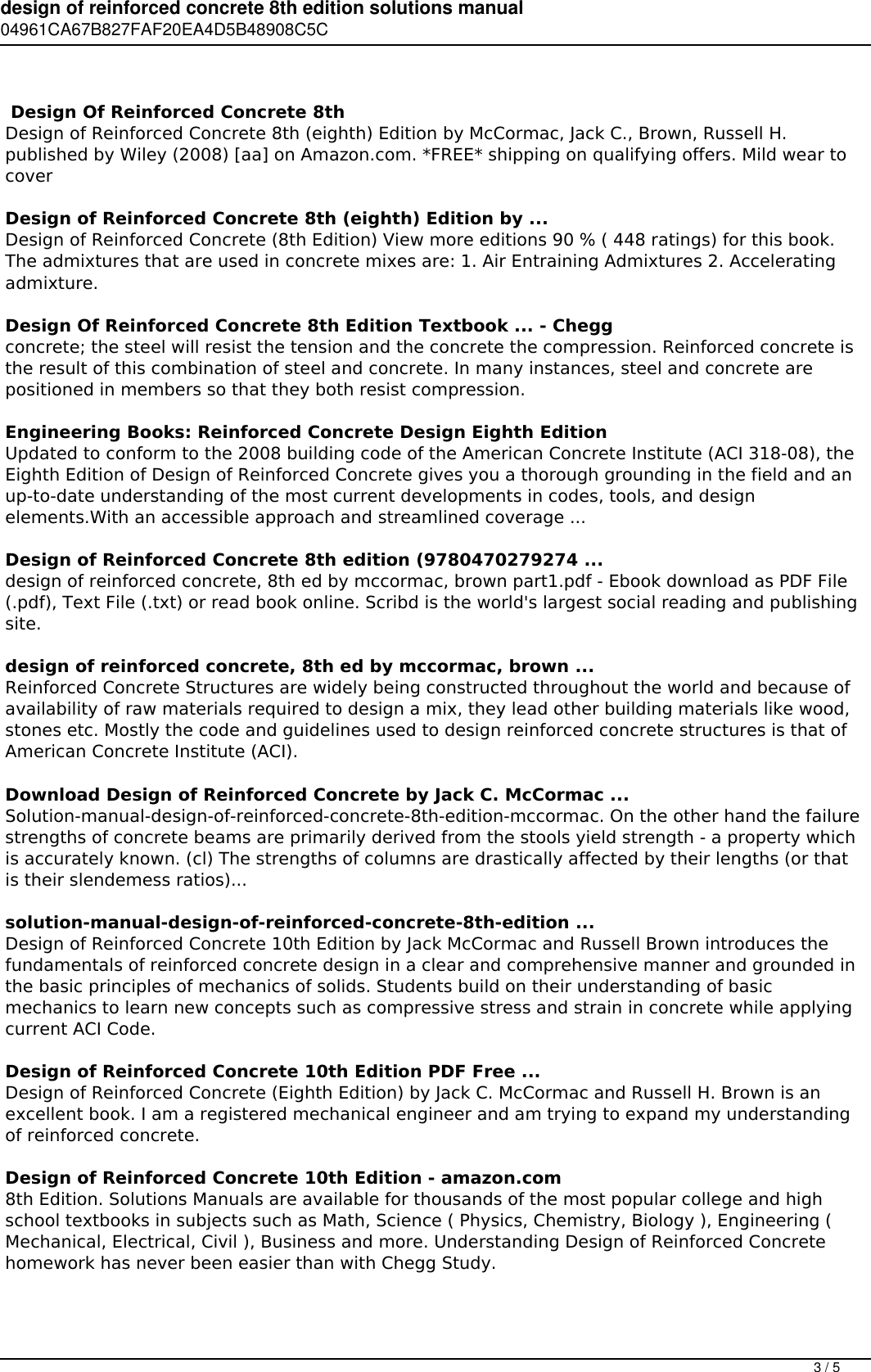 Page 3 of 5 - Design Of Reinforced Concrete 8th Edition Solutions Manual