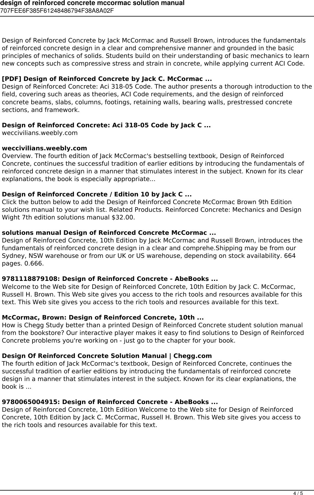 Page 4 of 5 - Design Of Reinforced Concrete Mccormac Solution Manual Pdf