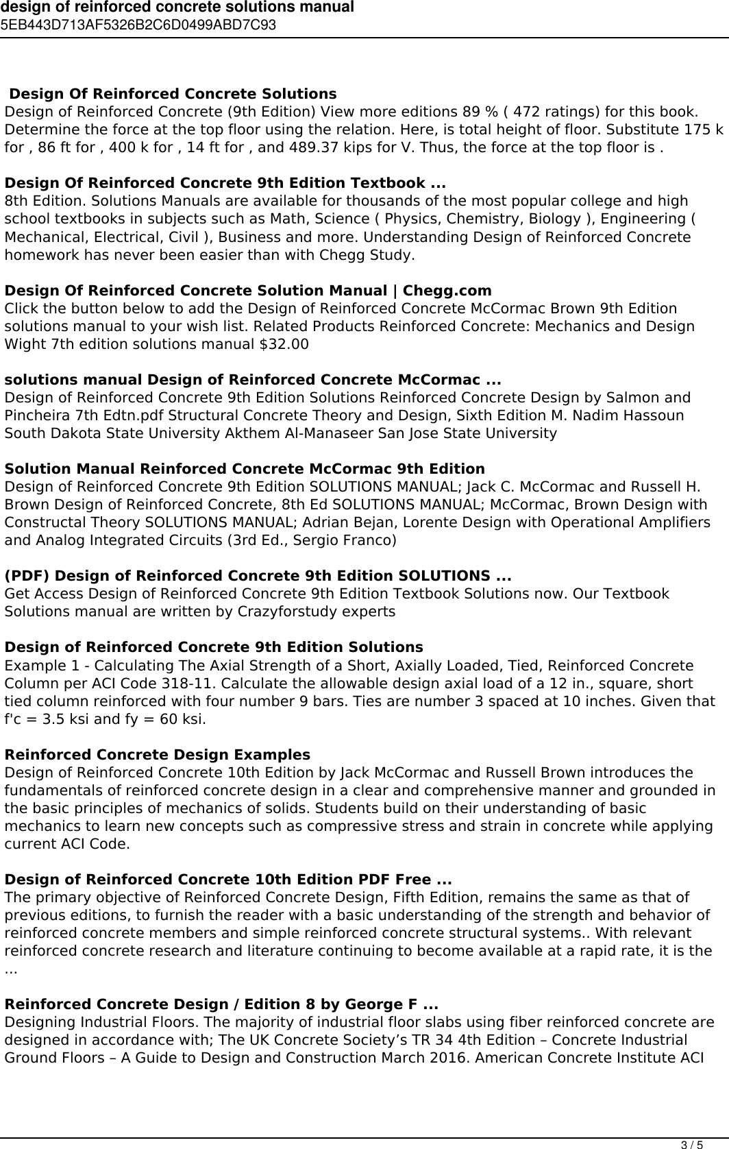 Page 3 of 5 - Design Of Reinforced Concrete Solutions Manual