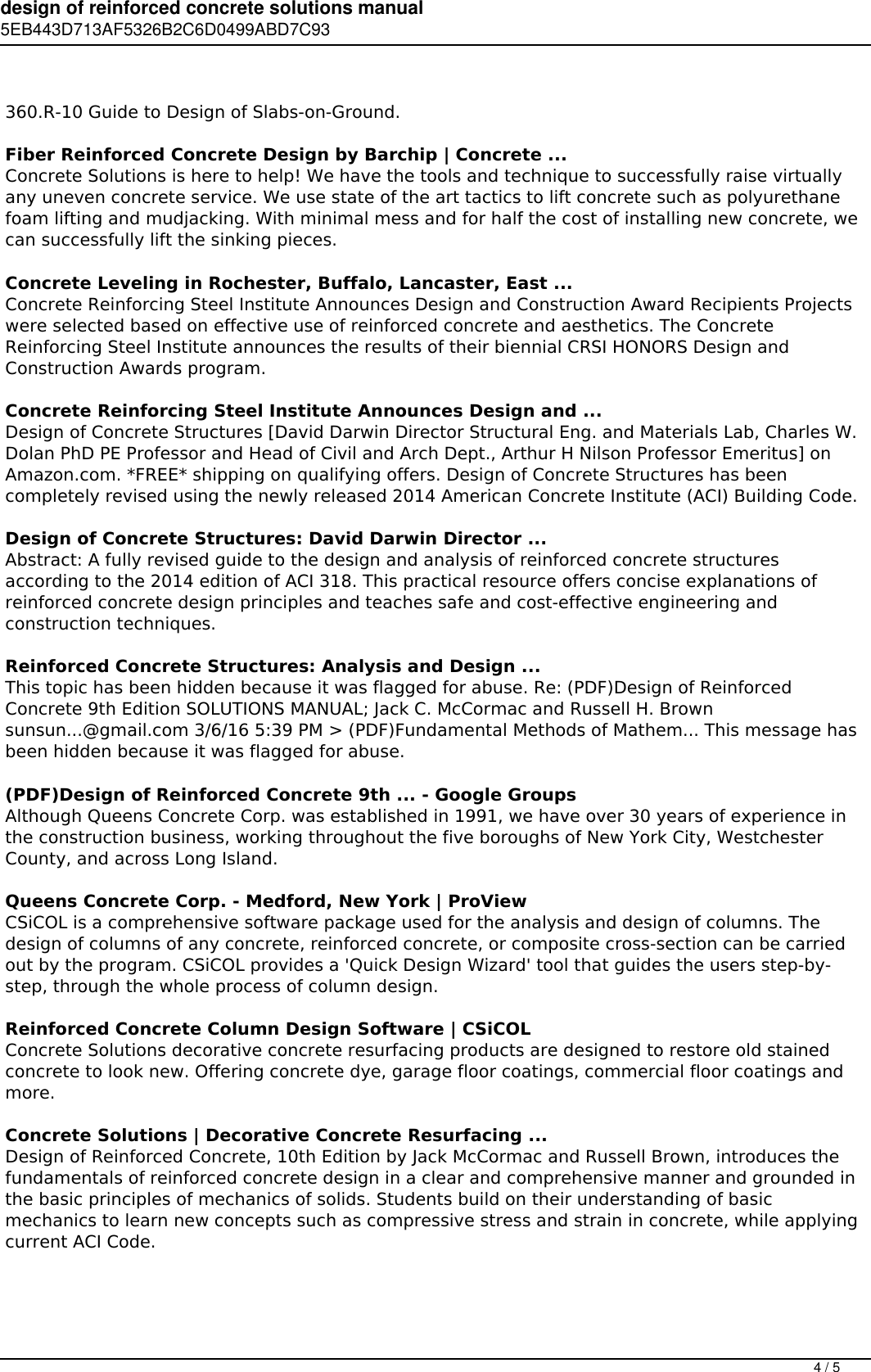 Page 4 of 5 - Design Of Reinforced Concrete Solutions Manual