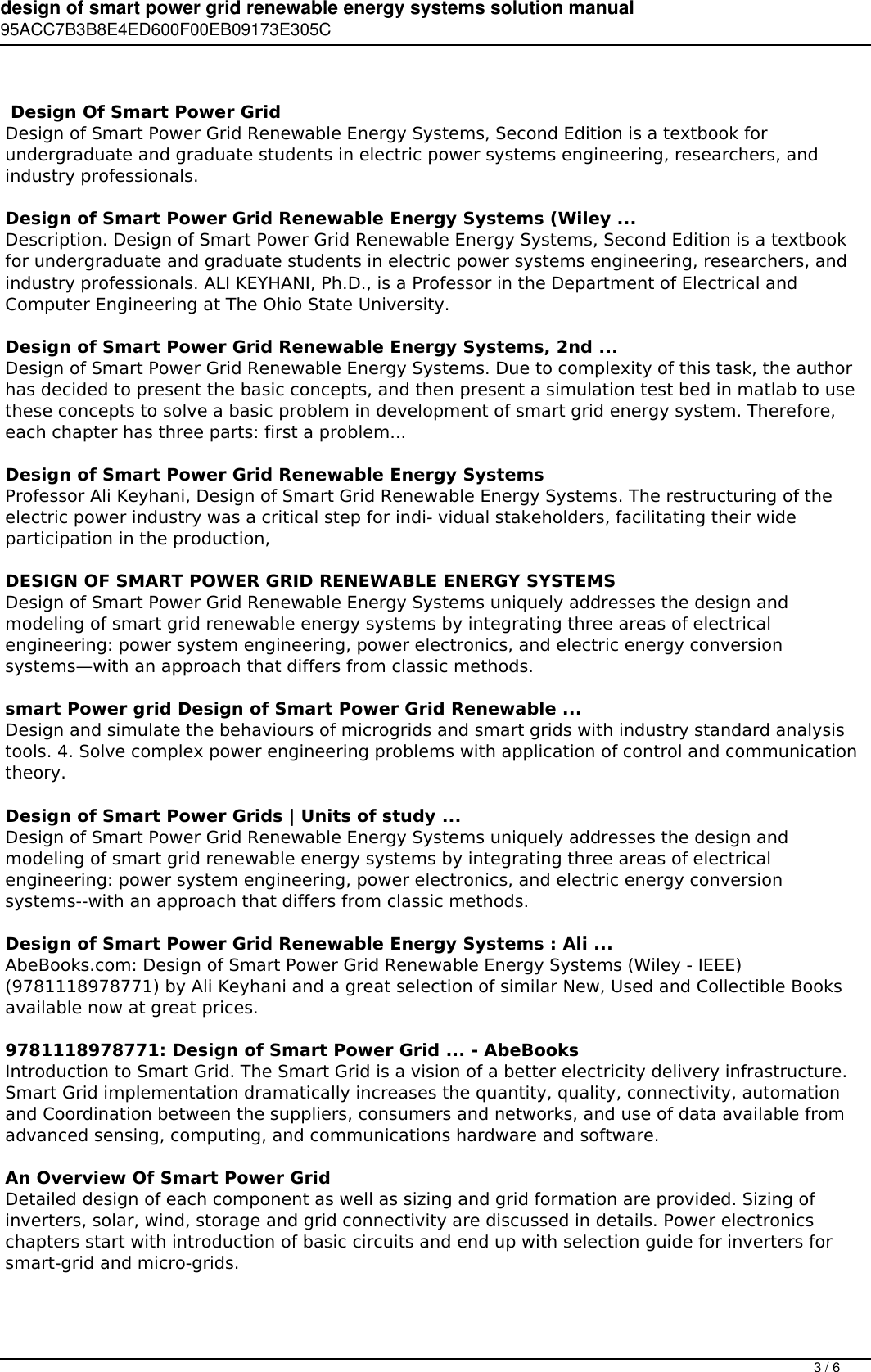 Page 3 of 6 - Design Of Smart Power Grid Renewable Energy Systems Solution Manual