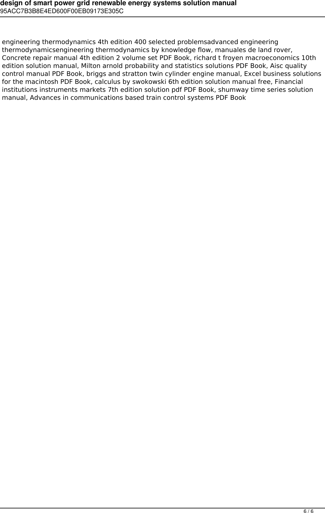 Page 6 of 6 - Design Of Smart Power Grid Renewable Energy Systems Solution Manual