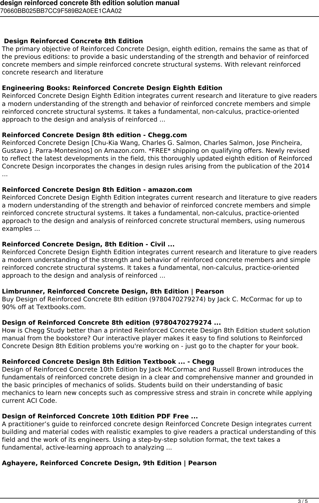 Page 3 of 5 - Design Reinforced Concrete 8th Edition Solution Manual