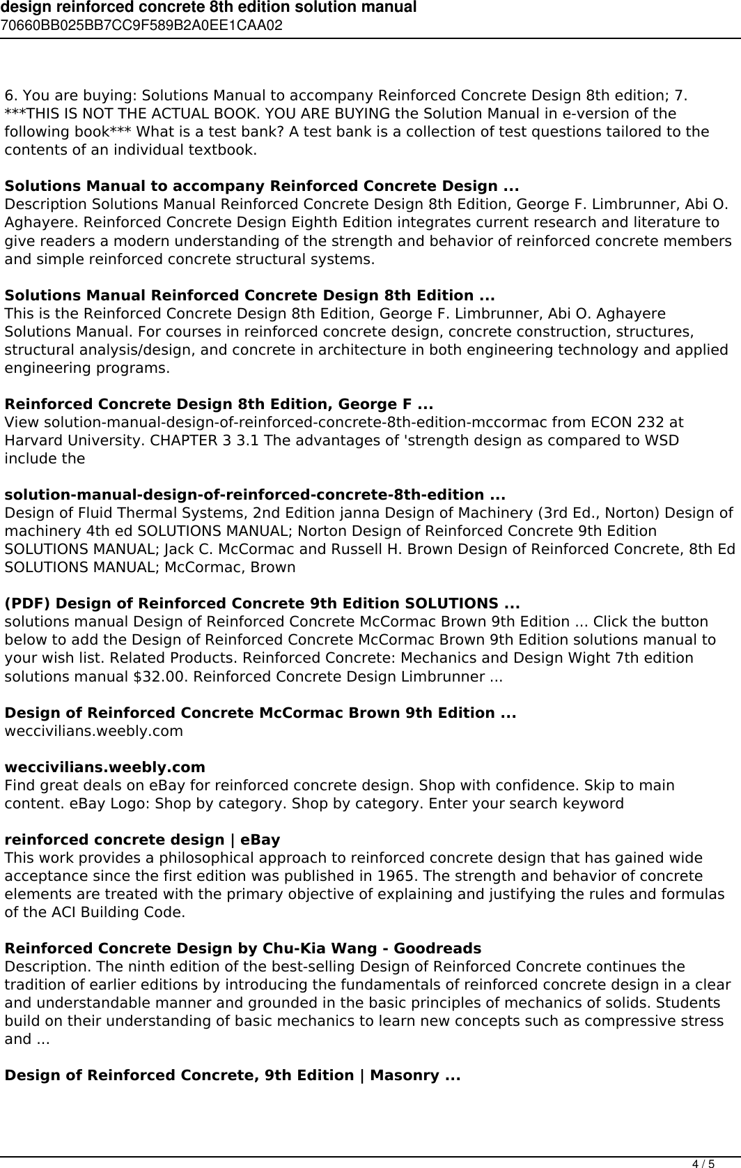 Page 4 of 5 - Design Reinforced Concrete 8th Edition Solution Manual
