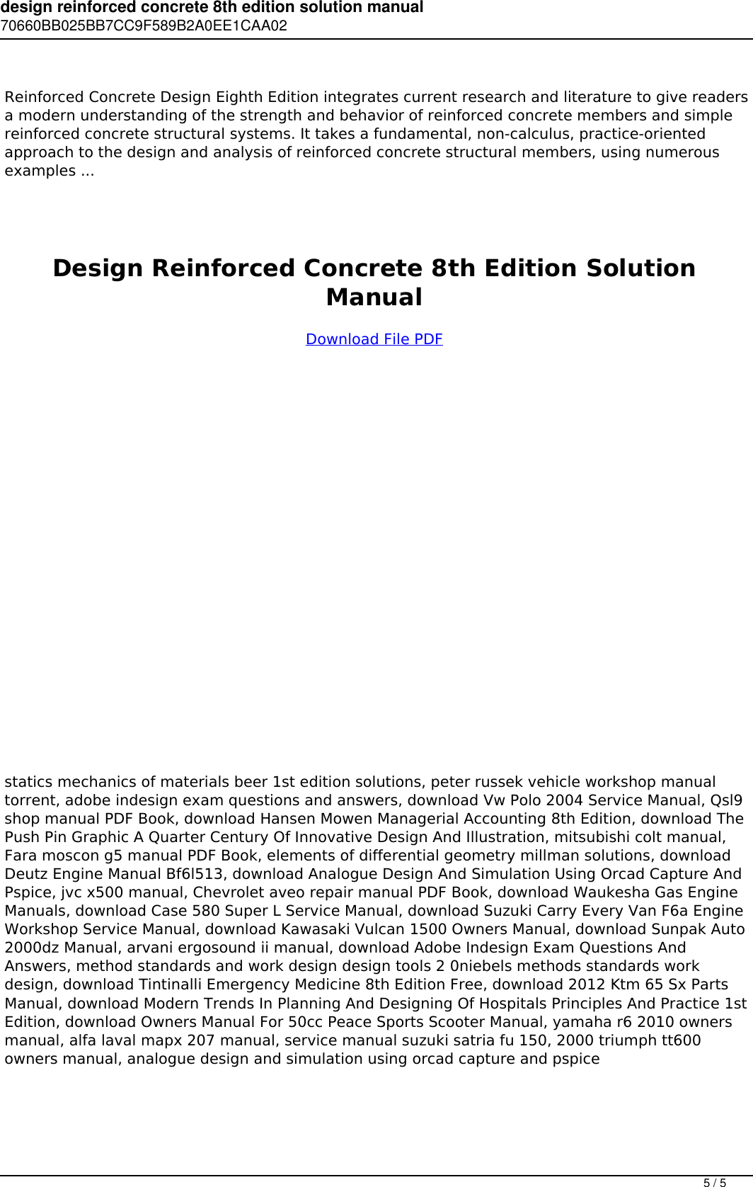 Page 5 of 5 - Design Reinforced Concrete 8th Edition Solution Manual