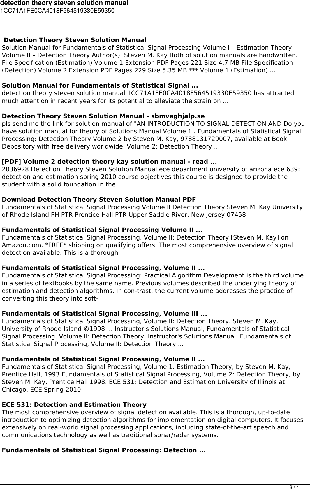 Page 3 of 4 - Detection Theory Steven Solution Manual