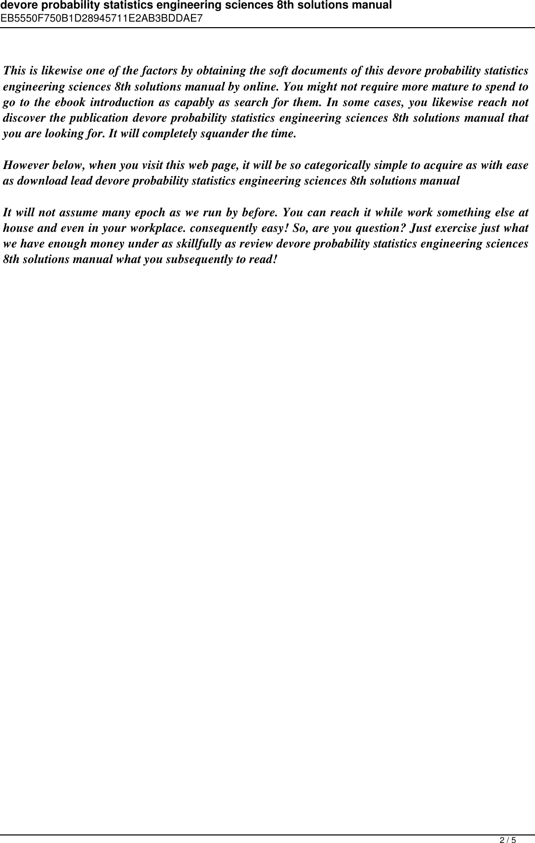 Page 2 of 5 - Devore Probability Statistics Engineering Sciences 8th Solutions Manual