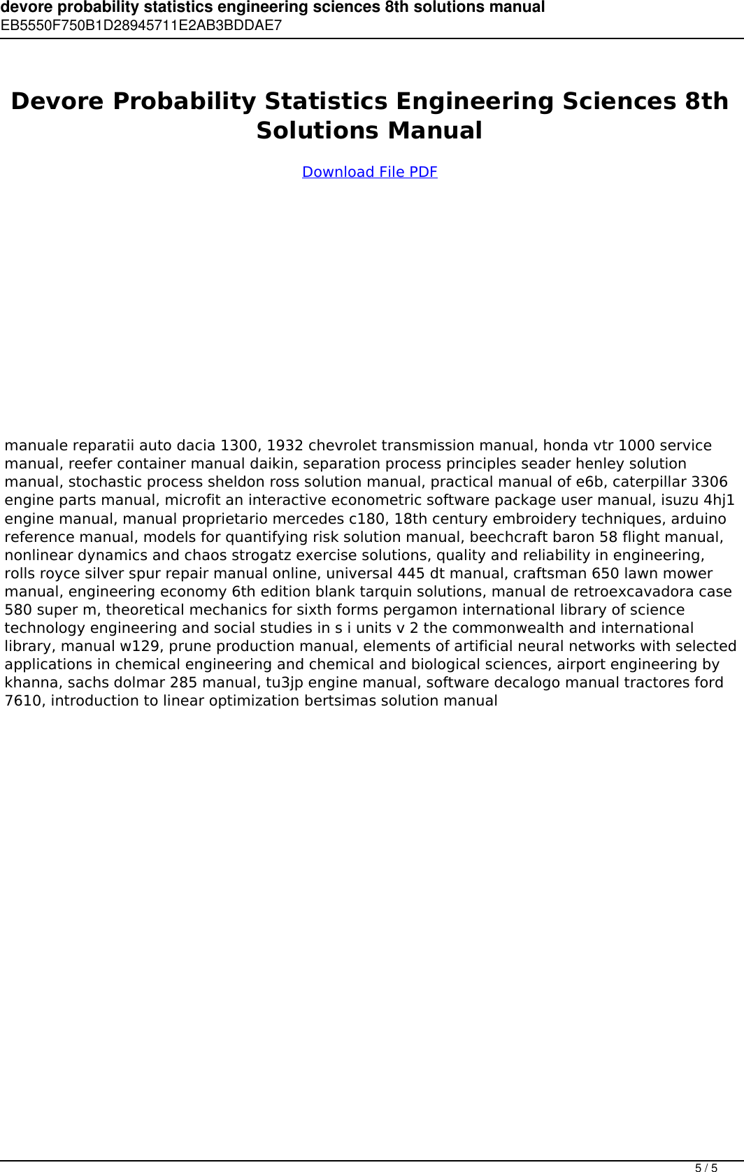 Page 5 of 5 - Devore Probability Statistics Engineering Sciences 8th Solutions Manual