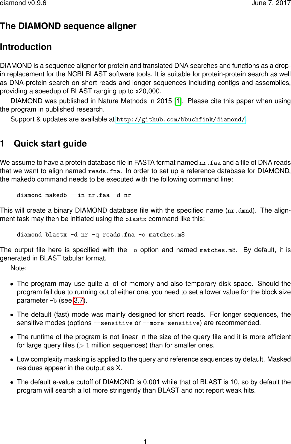 Page 1 of 10 - Diamond Manual