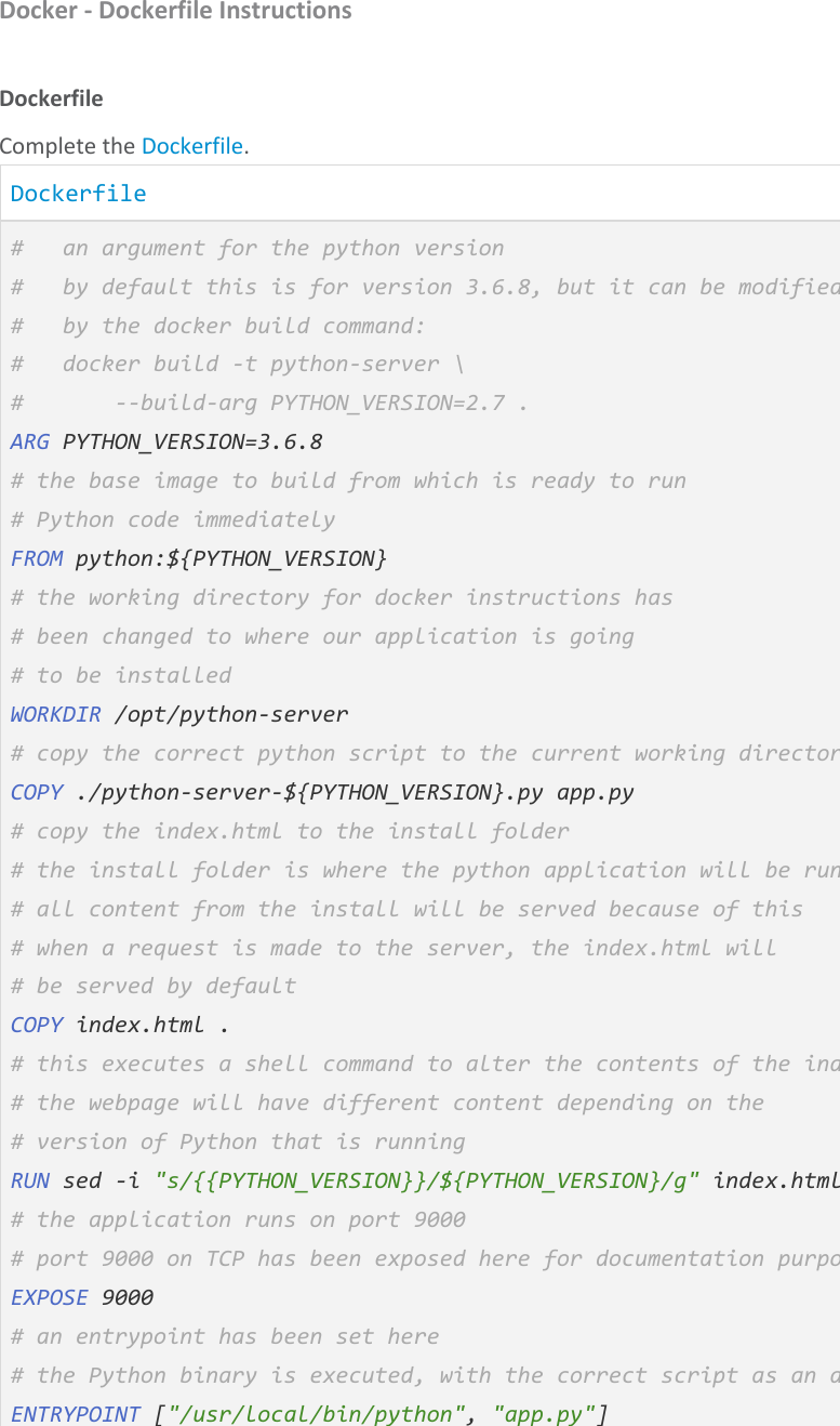 Page 11 of 12 - Docker 04 Dockerfile Instructions Handout