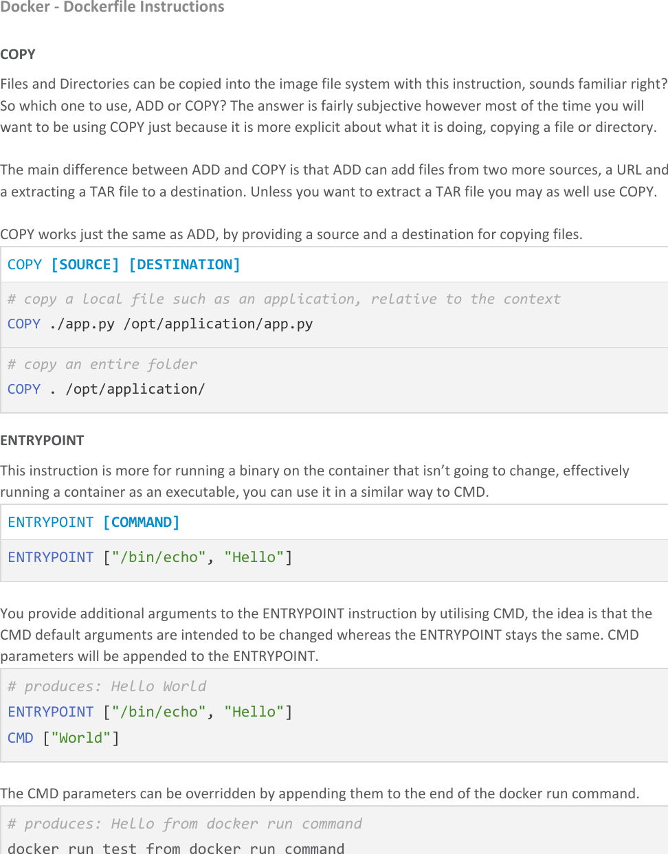 Page 6 of 12 - Docker 04 Dockerfile Instructions Handout