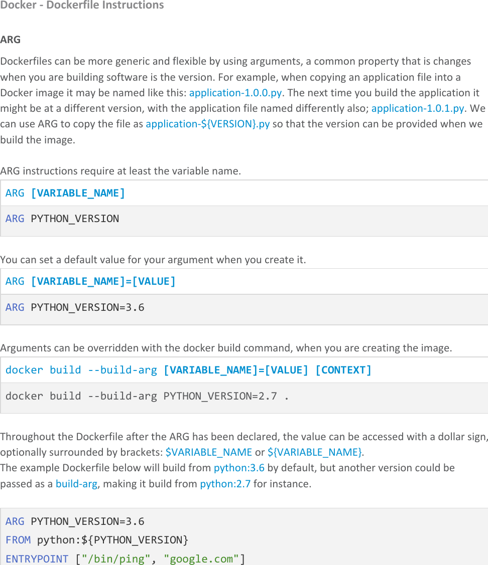Page 8 of 12 - Docker 04 Dockerfile Instructions Handout