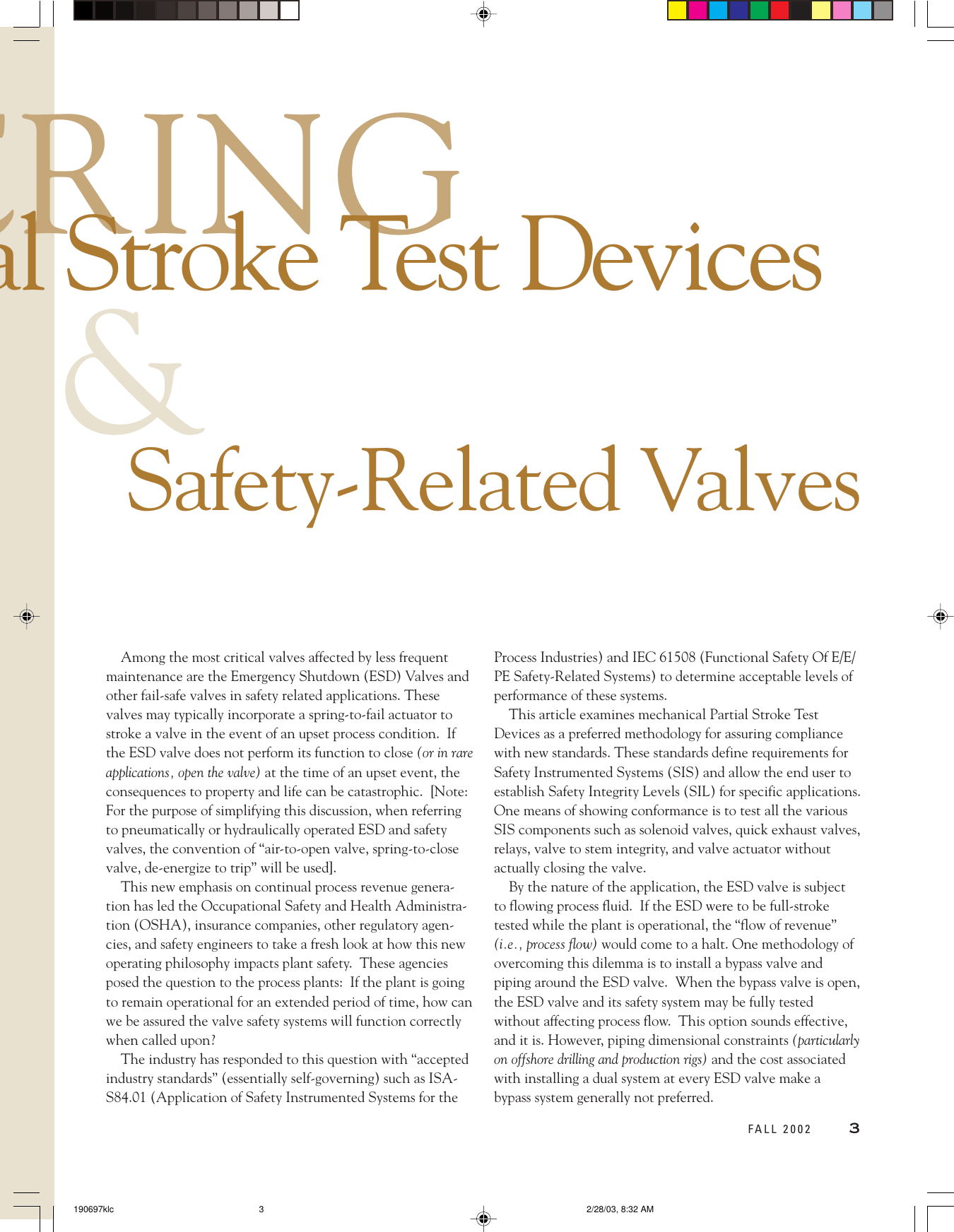 Page 3 of 8 - DYNATORQUE Valve Magazine Fall 2002 Article Dynatorque-valve-magazine-fall-2002-article