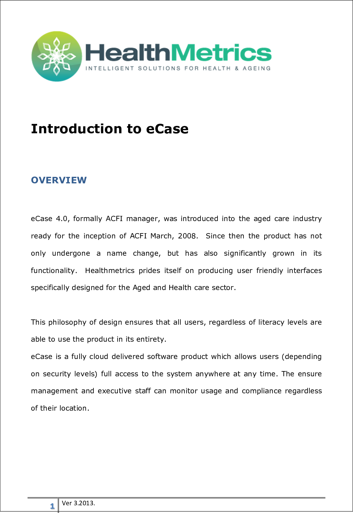 UD01eCase Manual Updated May 102013 E Case