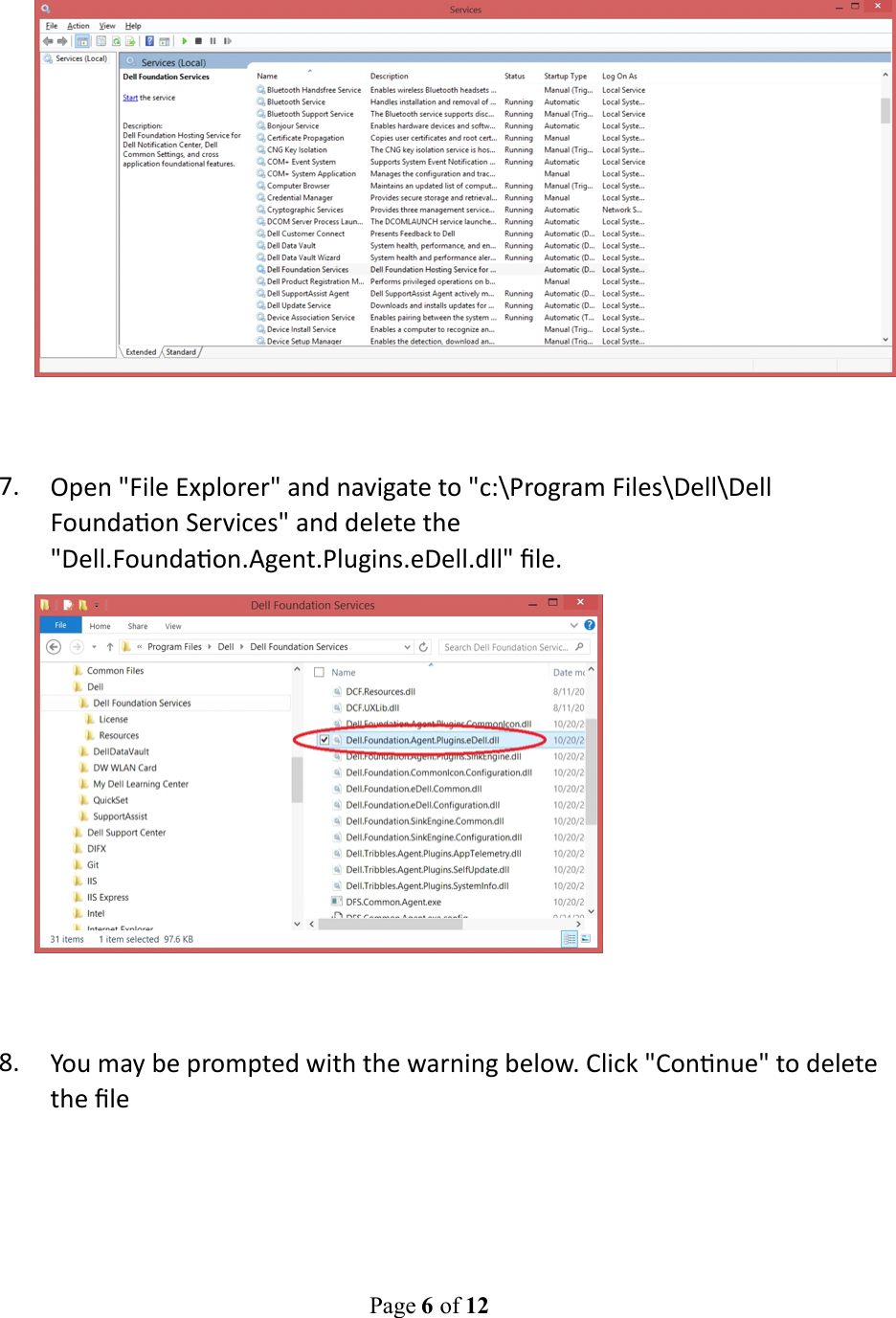 Page 6 of 12 - E Dell Root Cert Removal Instructions