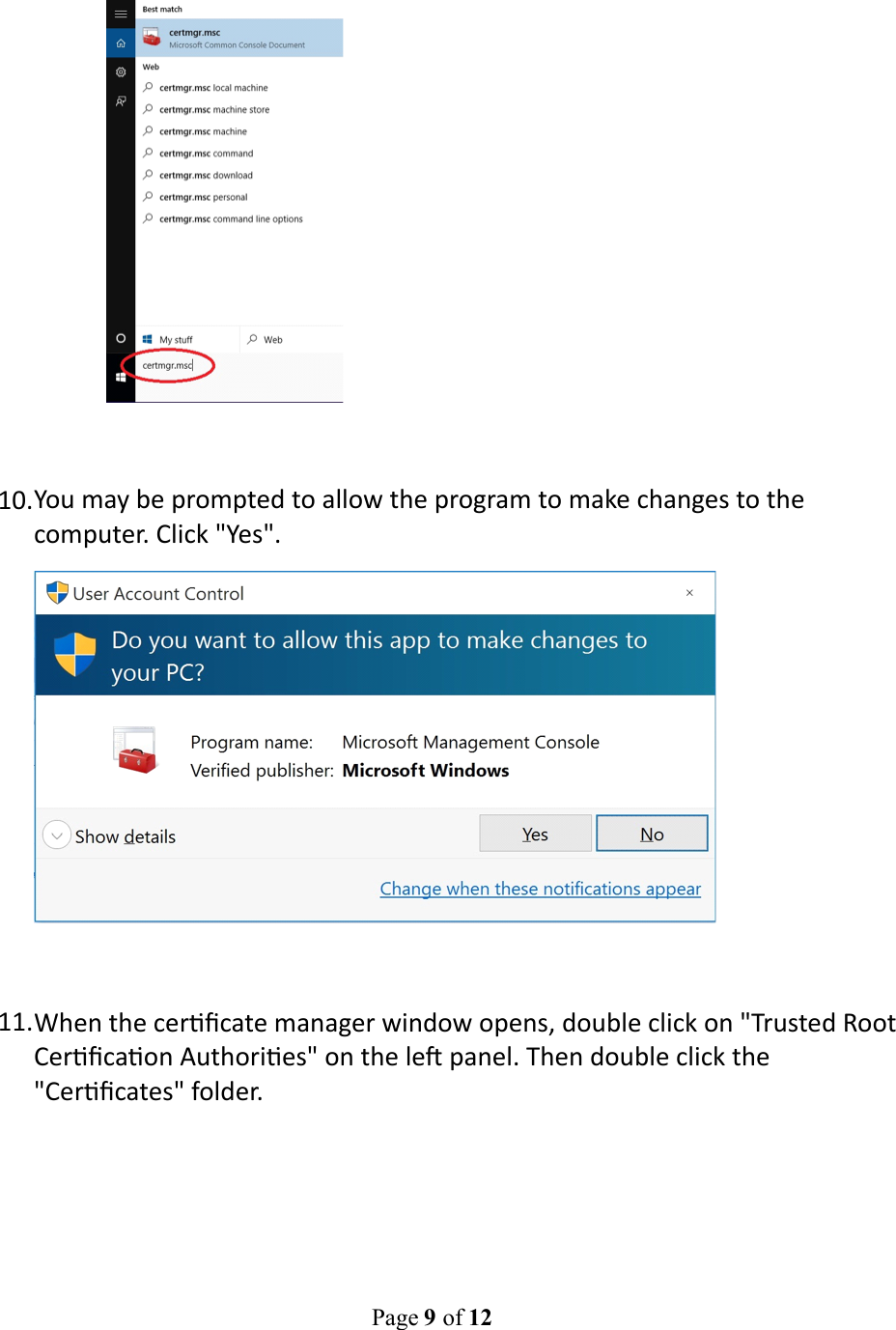 Page 9 of 12 - E Dell Root Cert Removal Instructions