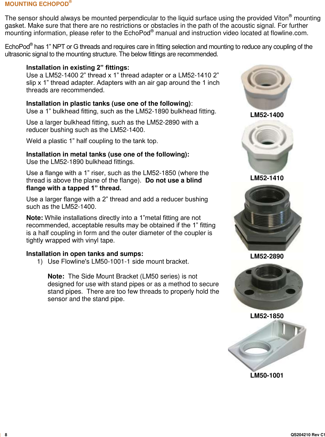 Page 8 of 12 - FEATURE Echo Pod DL10-(XX) Quick Start Guide Echopod Dl10 Dl14 Dl24 Qsg