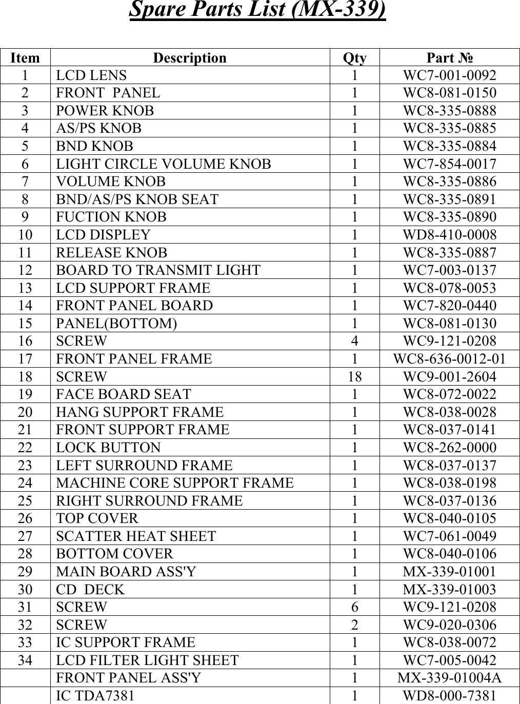 Page 2 of 4 - Elenberg MX-339 - Schematics. Www.s-manuals.com. Schematics